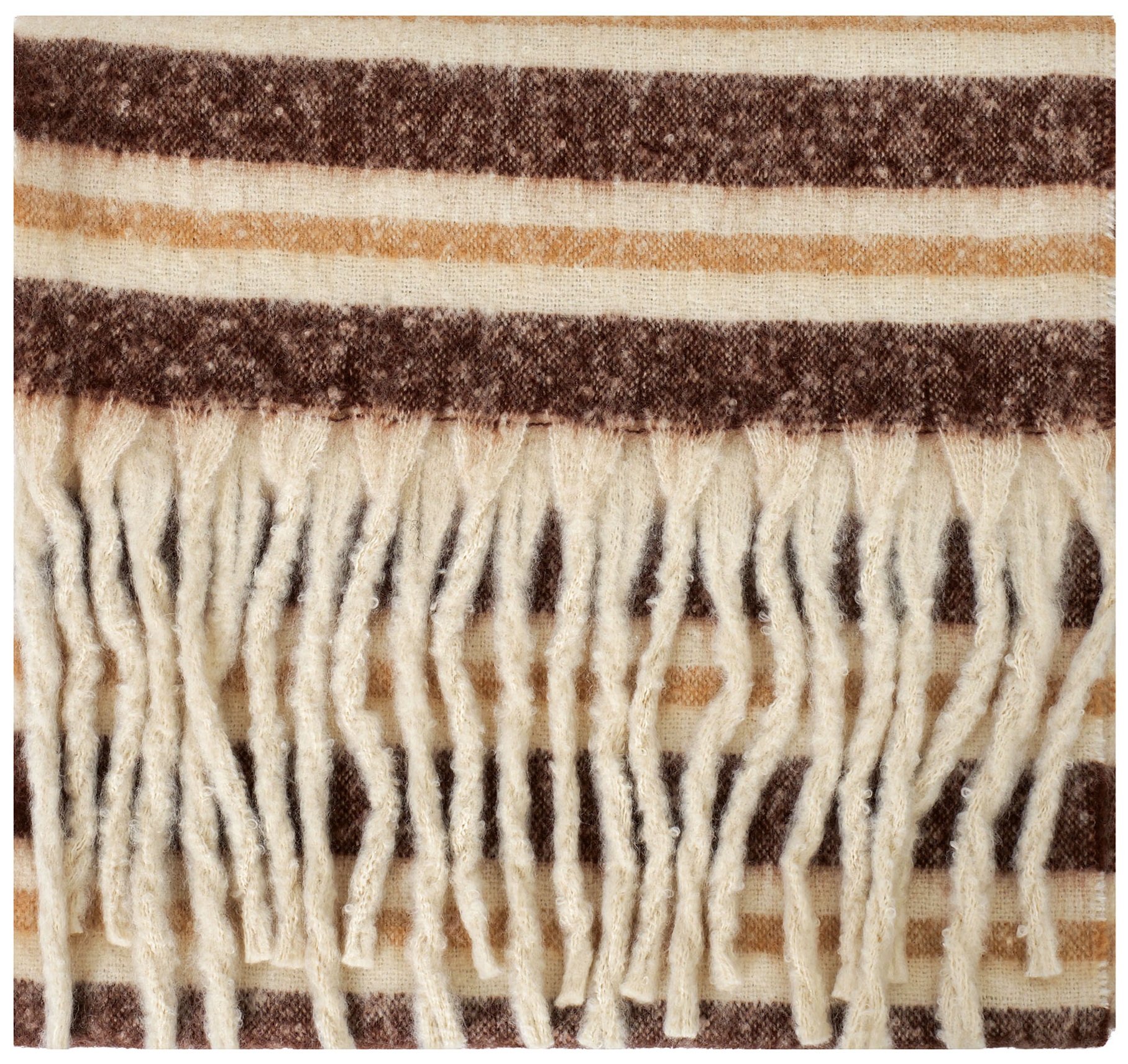 T-M2.2 SCARF1107-042-2 Winter Scarf Stripes 190x40cm Brown