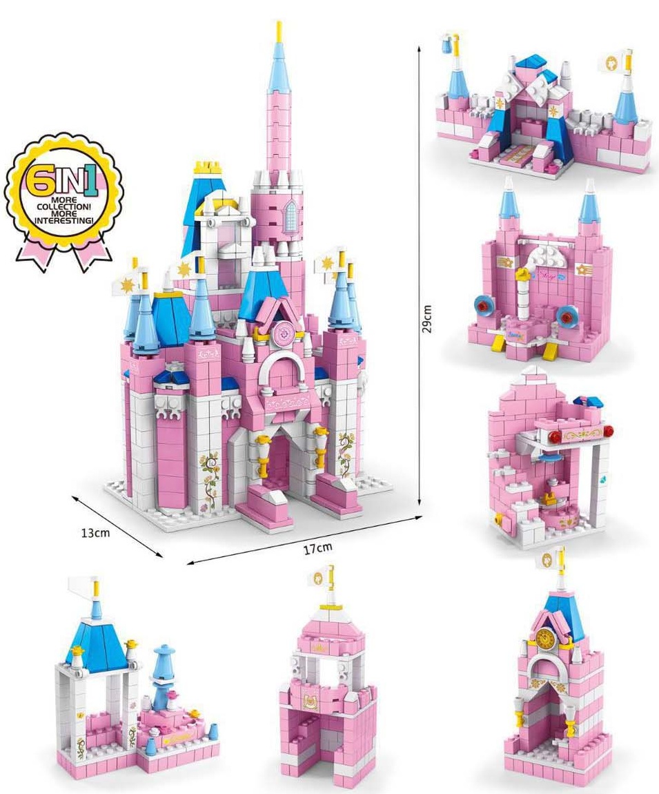 T-H6.2 TOY8832-3 Building Block Set 6 in 1 Castle - 1000pcs