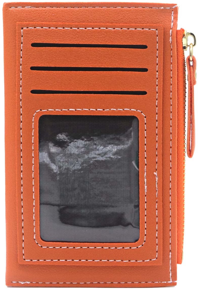 B-D23.1 W804-002-5 PU Wallet - Card Holder 14x9cm Orange