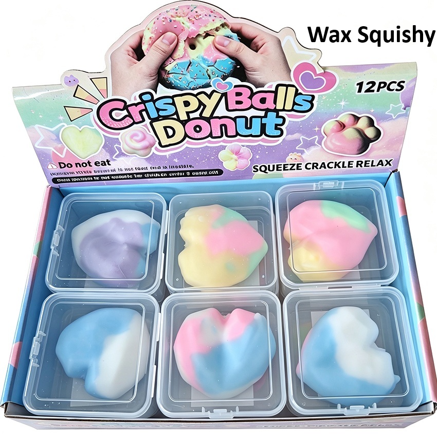 Q-M7.2 TOY2636-020 Cracking Wax Squishy Heart 6cm - 12pcs