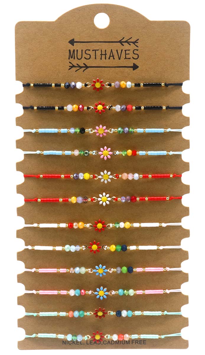 C-C3.2 B2532-028 Bracelet Set Flower 12pcs