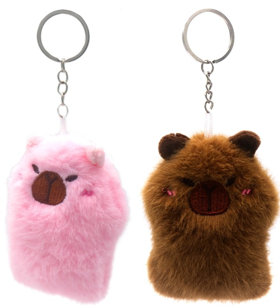 J-F10.1 KY2521-012 Keychain Capybara 9cm - Mixed Colors - 1pc J-F10.1 KY2521-012 Keychain Capybara 9cm - Mixed Colors - 1pc