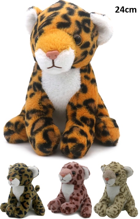 Z-F6.5 TOY2597-050 Plush Leopard 24cm - Mixed Colors - 1pc